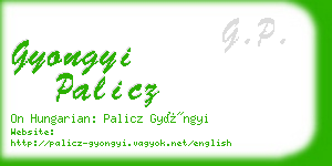 gyongyi palicz business card